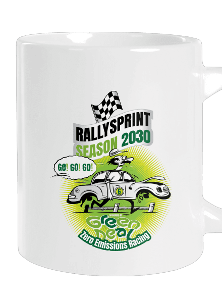 Rallysprint 2030 veľký hrnček White