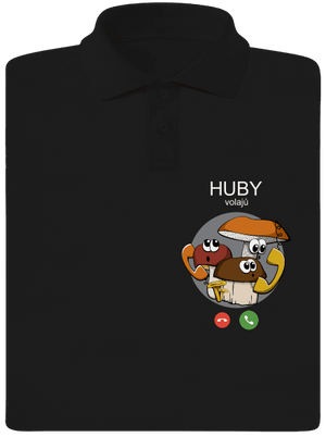 Huby volajú pánska polokošeľa Black