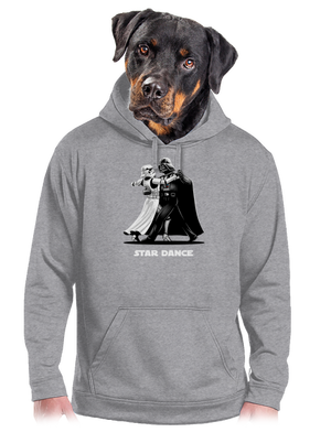 Star dance pánska mikina klokanka Light Melange