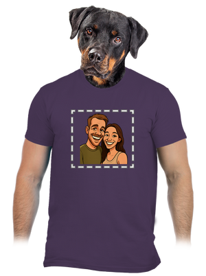 Karikatúra z vlastnej fotky pánske tričko Urban Purple