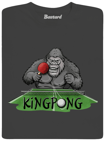 King pong pánske dlhý rukáv Dark Grey