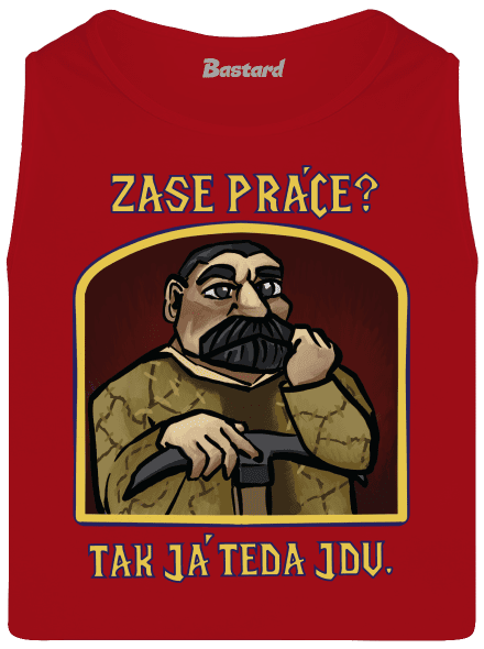 Zase práce? pánske tielko Red
