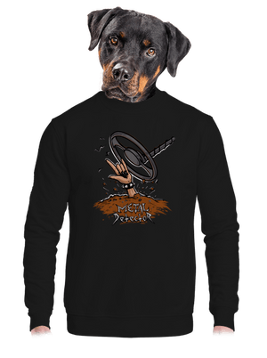 Metal detector unisex mikina bez kapucne Black