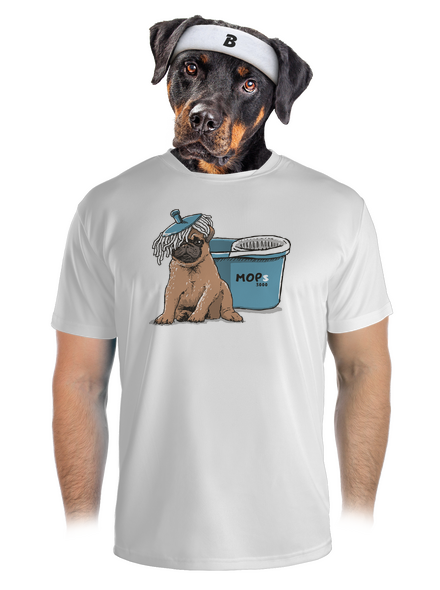 Mops pánske športové tričko White