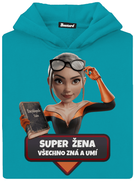 Super mama detská mikina klokanka Hawaiian Blue