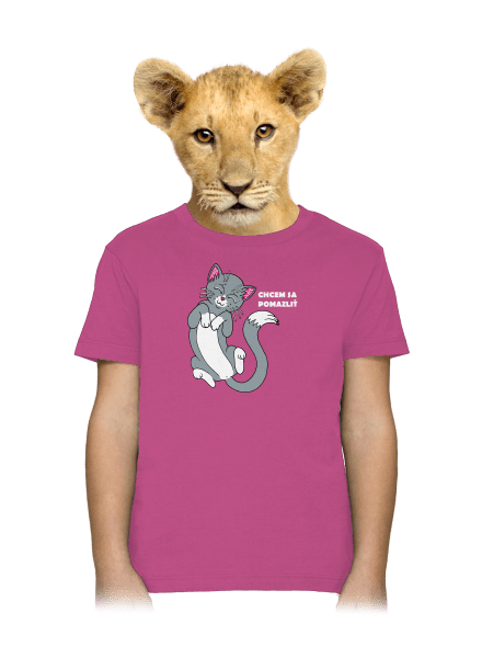 Chcem sa pomazliť detské tričko Fuchsia