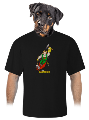 Záhradník unisex tričko oversized Black