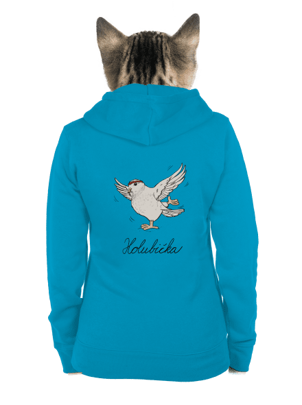 Holubička dámska mikina na zips Blue Atol