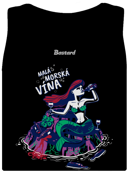 Malá mořská vína dámske tielko klasické Black