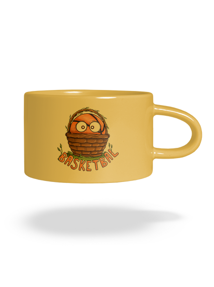 Basketbal hrnček makronka Yellow Macaron
