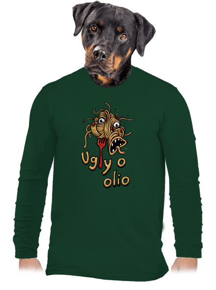 Ugly o olio pánske dlhý rukáv Bottle Green