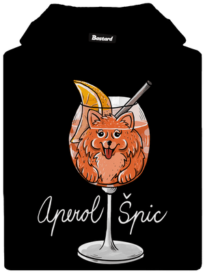 Aperol Špic pánska mikina klokanka Black