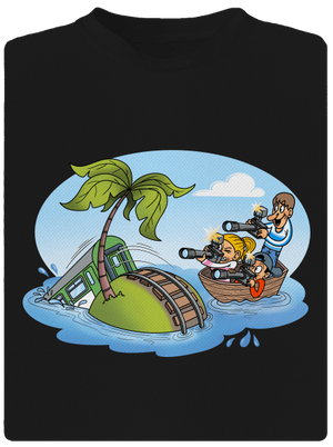 Ostrov železnice detské športové tričko Black