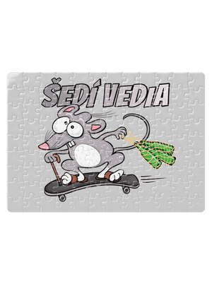 Šedí vedia - myšiak puzzle White