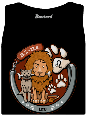 Psí horoskop: Lev dámske tielko klasické Black