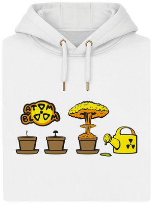 Atom bloom unisex mikina premium Snowwhite