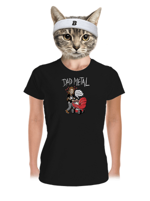 Dad metal dámske športové tričko Black