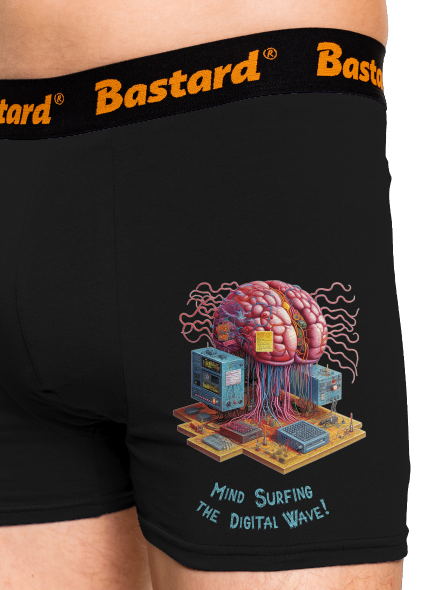 Mind surfing the digital wave boxerky Black