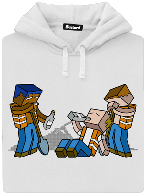 Real Minecraft dámska mikina klokanka White