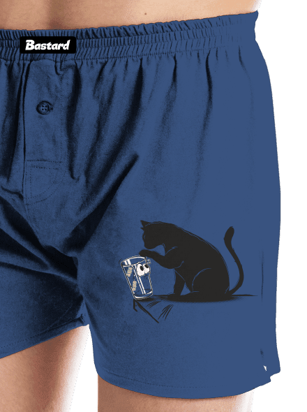 Mačka a pohár pánske trenky Blue