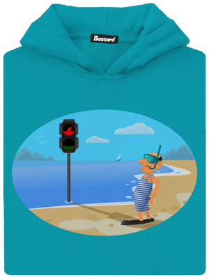 Bezpečné plávanie detská mikina klokanka Hawaiian Blue