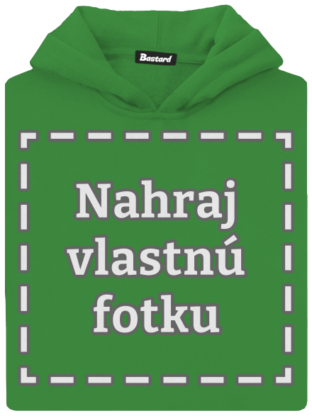 Vlastná potlač detská mikina klokanka Kelly Green AWD