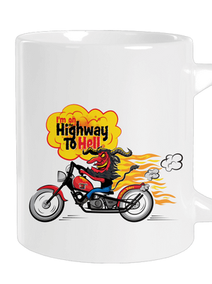Pekelná jazda veľký hrnček White