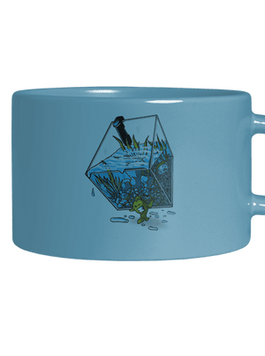 Migrujúca rybka hrnček makronka Blue Macaron