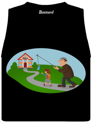 Naspäť do školy dámske tielko voľné Black