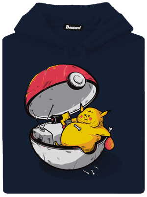 Koniec pokémona pánska mikina klokanka Navy