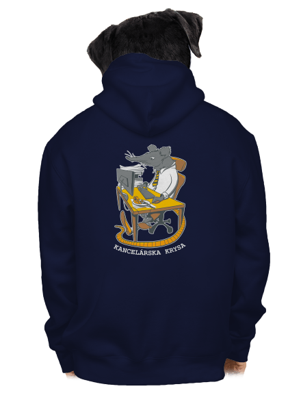 Kancelárska krysa pánska mikina na zips Navy