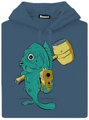 Posledná štedrovečerná dámska mikina klokanka Denim