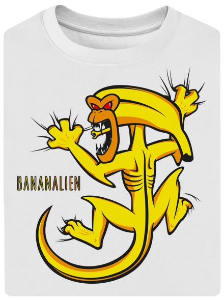 Bananalien unisex tričko oversized White