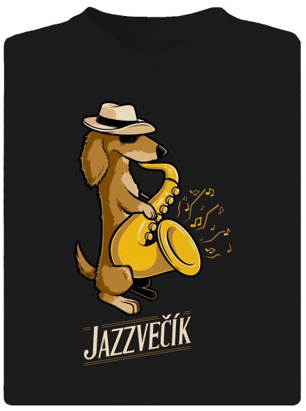 Jazzvečík pánske športové tričko Black