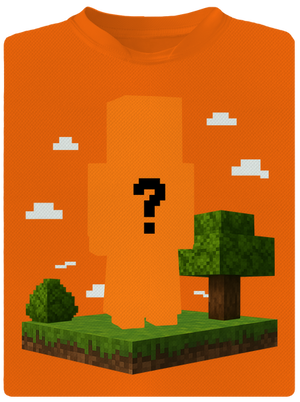 Minecraft z vlastnej fotky detské športové tričko Neon Orange