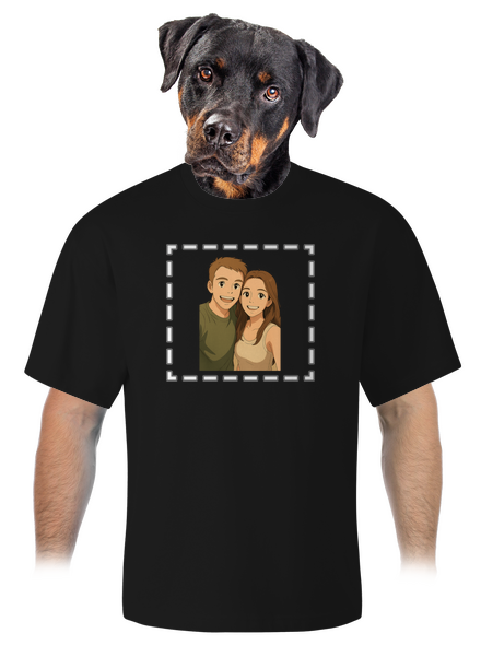 Ghibli efekt z vlastnej fotky unisex tričko oversized Black