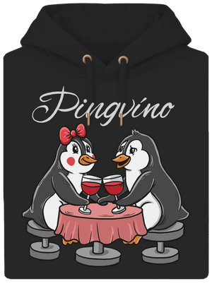 Pingvíno unisex mikina premium Dark Black
