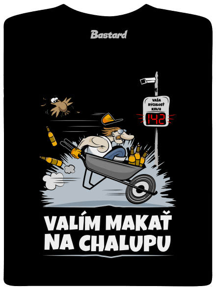 Valím na chalupu pánske tričko Black