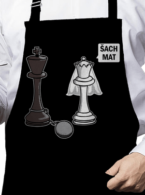 Šach mat zástera Black