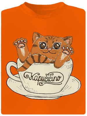 Kapučičíno detské športové tričko Neon Orange