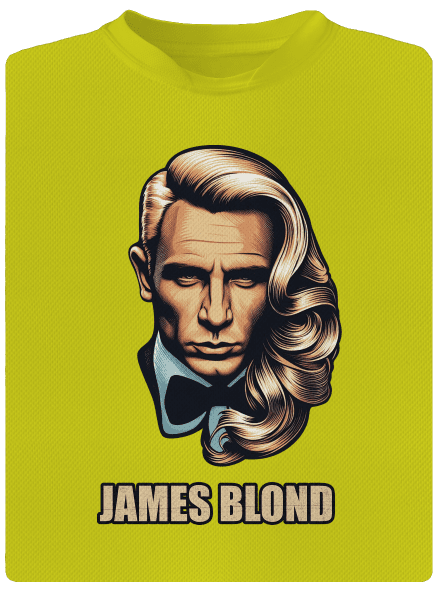 James Blond pánske športové tričko Neon Yellow