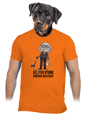Neklidný bez piva pánske tričko Orange