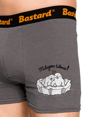 Milujem túlenie boxerky Gray Melange