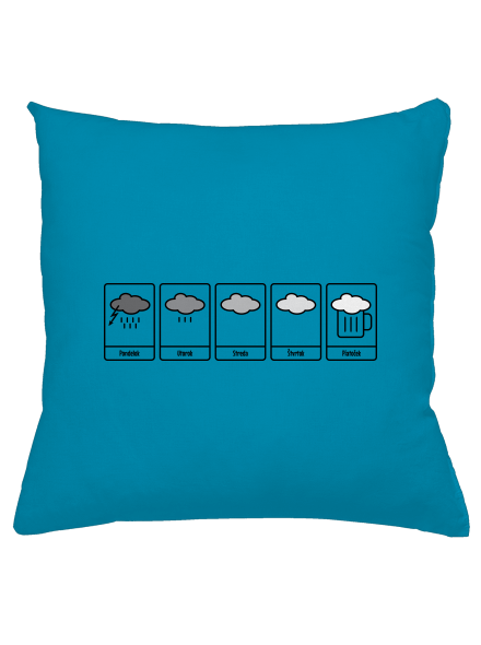 Predpoveď počasia vankúš Blue Turquoise