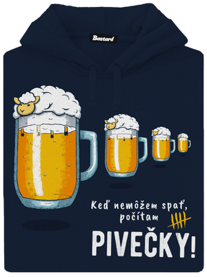 Pivečka pánska mikina klokanka Navy