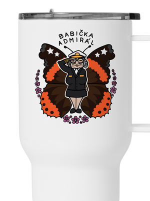 Babička admirál termohrnček White