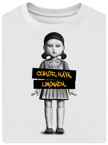 Cukor, káva, limonáda unisex tričko oversized White