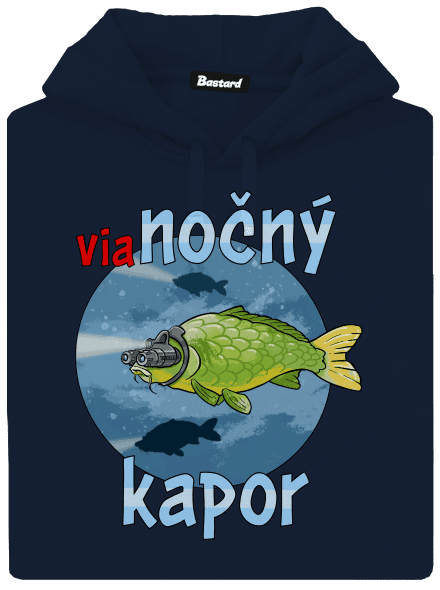 Vianočný kapor pánska mikina klokanka Navy