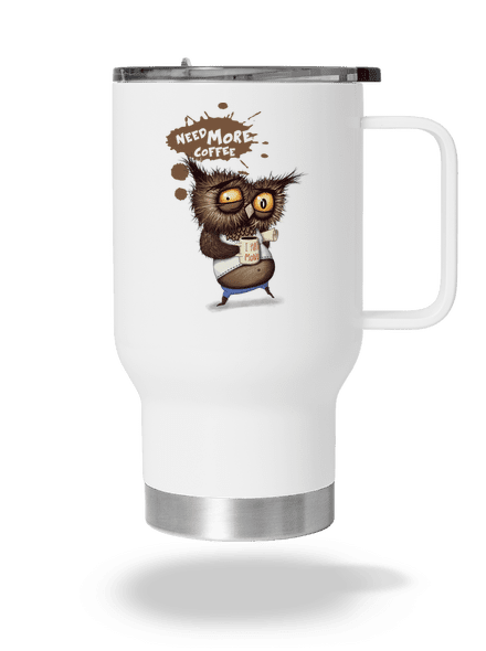 Need more coffee termohrnček White