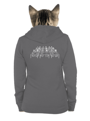 Cimrman: Debil, blbeček dámska mikina na zips Steel Gray